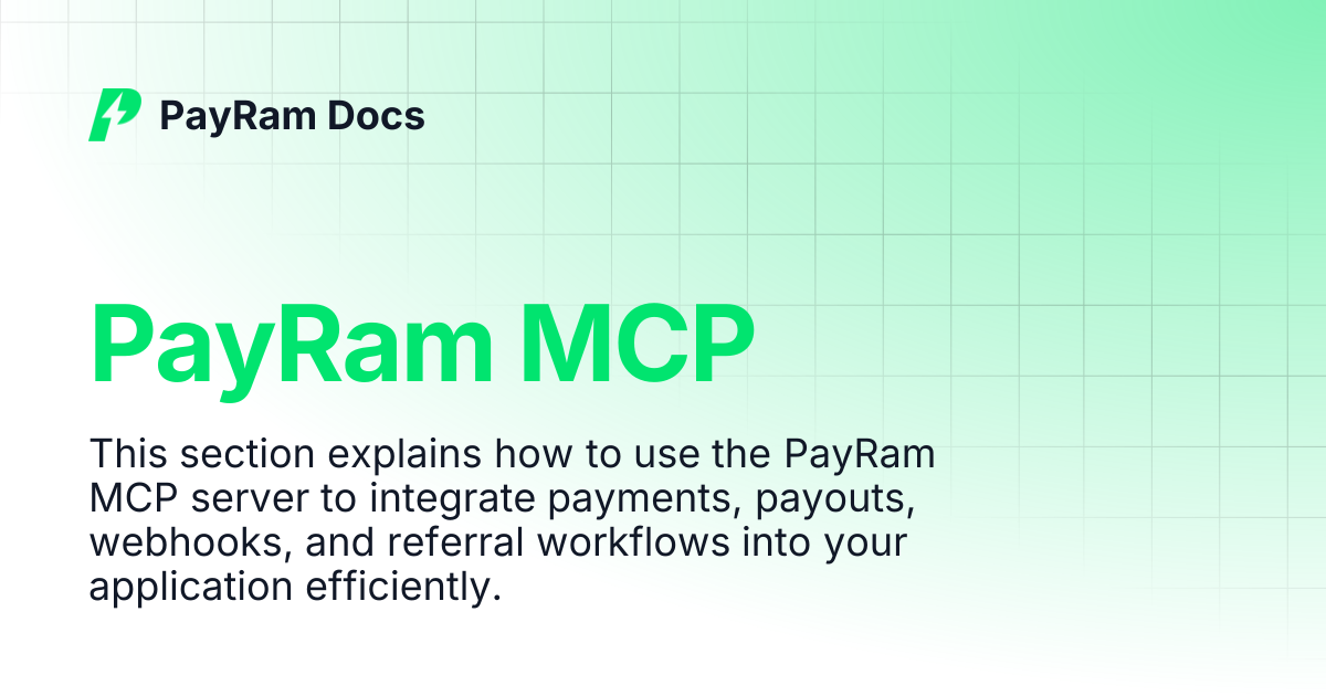 PayRam MCP | PayRam Docs