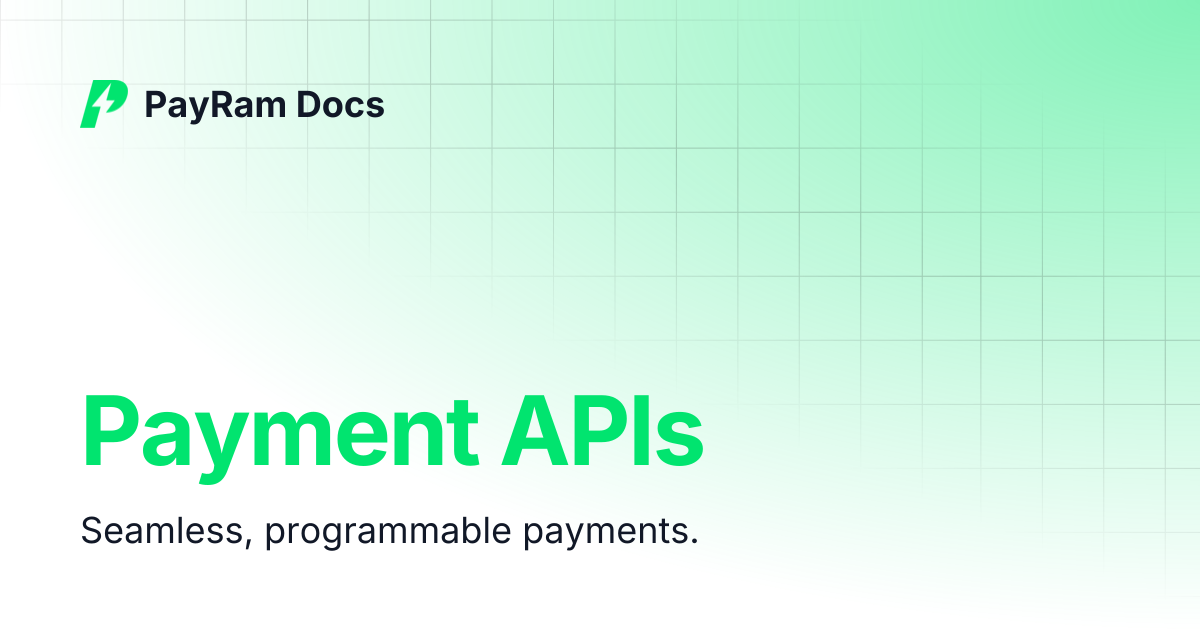 Payment APIs | PayRam Docs